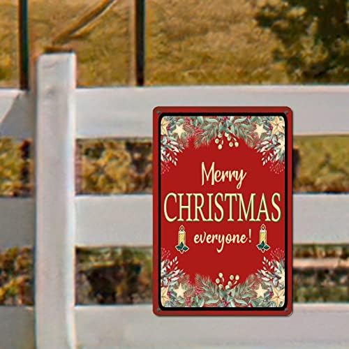Весели сите метални знаци бобинки венец Кенди трска калај знаци Божиќ wallид виси гроздобер алуминиум метал плакета зимска висечка