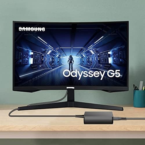 HKY 19V AC адаптер за Samsung Odyssey G5 27 32 34 Curved Gaming Monitor Charger C27G55 C32G55 C34G55, C27G55T C32G55T C34G55T Samsung CH71 C27H711QEN