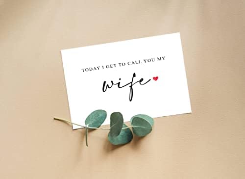Емили Подарок денес морам да те наречам жена ми - картичка за завет - картичка за денот на свадбата - на картичката на мојата сопруга