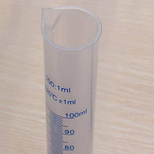 ГАРНЕК Мерење цилиндар 100мл Полипропилен Пластика Дипломиран Цилиндар Лабораториска Епрувета Со Шестоаголна Основа За Лабораторија