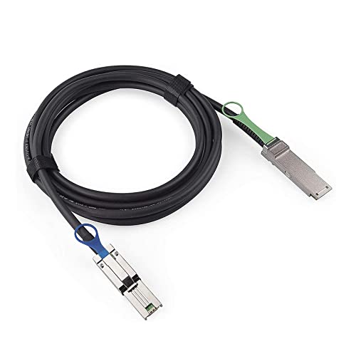 Alwong QSFP до Minisas DDR Hybrid SAS кабел, 100-Ohm, 1,5m/5ft, за NetApp DS4243 DS4246 DS2246