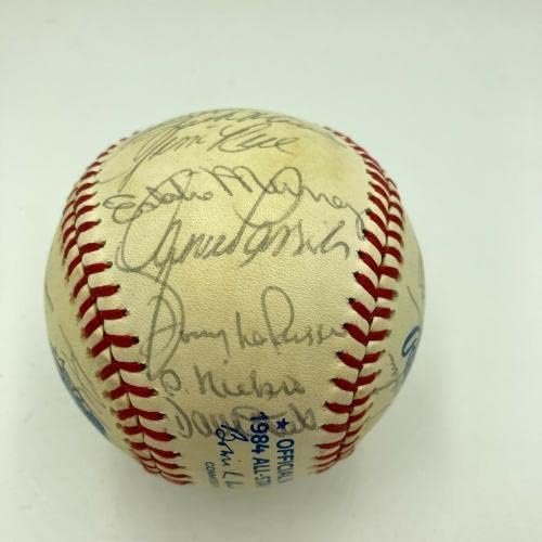 1984 Тимот на сите starвезди потпиша бејзбол 29 Сигс Кал Рипкен rуниор Брет ЈСА - Автограм Бејзбол