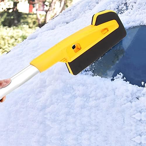 Страпер од мраз и снежна метла за шофершајбната за автомобили, мултифункционална лопата за мраз за автомобили, одвојлива рачка за автомобил