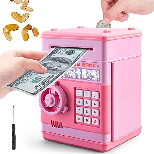 Piggy Bank Boalord, Philaeec Kids Toys подароци за 4 5 6 7 8 9 10 11 12 12 13 годишно момче и девојче, деца реални пари за сефови Електронски