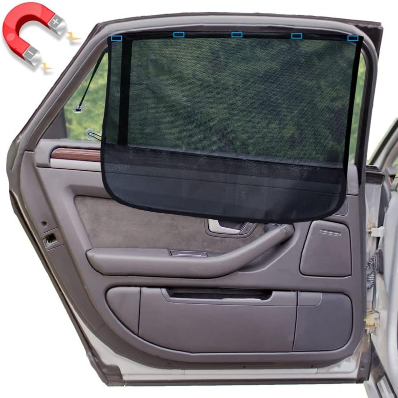 Econour магнетна страна на прозорецот на магнетниот автомобил Сонцето Сонце | Сончев на задниот прозорец за блокови на автомобили штетни УВ зраци | Нијанси на бебешки ?