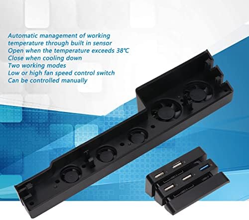 Дилве Вентилатор За Ладење ЗА PS4 PRO, USB Надворешен Центар За Ладење +Турбо Контрола На Температурата ЗА PS4 Pro Конзола За Игри, 5 Вентилатор+4