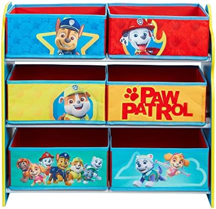 Шепа Патрола Детска Спална Соба Играчка За Складирање единица  со 6 Ткаенина Кутии За Складирање