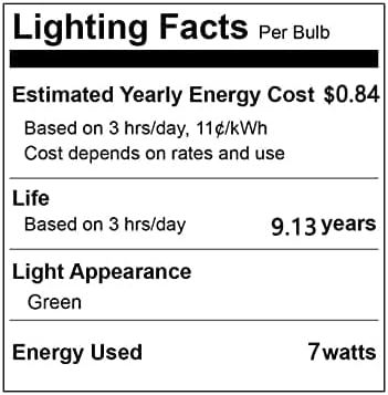 Lxcom Осветлување C9 Зелени Блескаво Светилки 7w Божиќ Замена Светилки Е17 Средно База Свеќа Светилки Јасно Стакло За Внатрешна