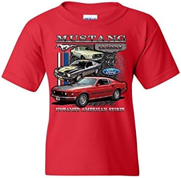 Форд Мустанг класици Младински маица мускулен автомобил несакан американски дух деца ти