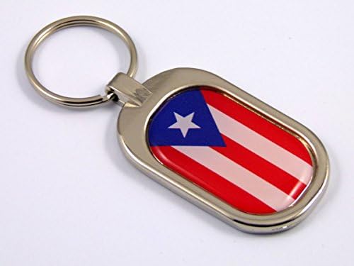 Порто Рико знаме клуч на клучеви метални хром позлатени клучеви за клучеви за клуч за клучеви Рикан