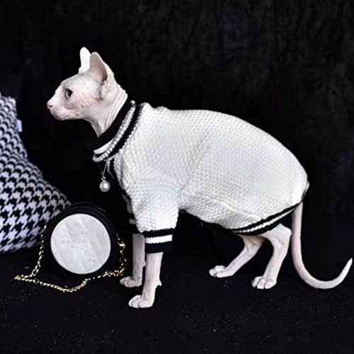 Облека за кучиња QJM- мачки елек од џемпер со ракави со ракави, ѓердан за мачки и ранец со мачки, дишејќи симпатична облека за носење кошула, маици за маче од пулвер