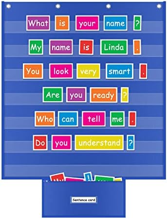 Голема стандардна табела за џеб за учење во училница и домашно училиште, 28 x28 издржлива шема за џебни во училница за wordид на зборови,