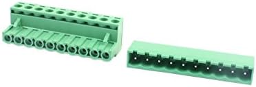 AEXIT 5PCS 5.08MM Аудио и видео додатоци PITCH 10-пински PCB MONT GREEN SCRING TERRANL BLOCK CONNECTORS & ADAPTERS 300V 16A