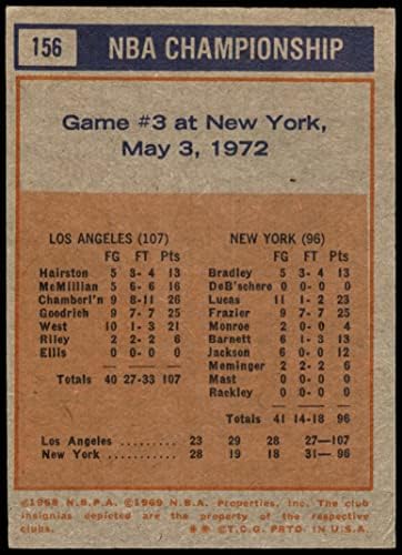 1972 Топс 156 НБА плеј -оф - Игра 3 Никс/Лејкерс Добри Никс/Лејкерс