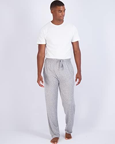 Вистински суштини 3 Пакет: Машки меки панталони за пижами со влечење и џебови-4-насочно истегнување и крик-голема и висока и висока