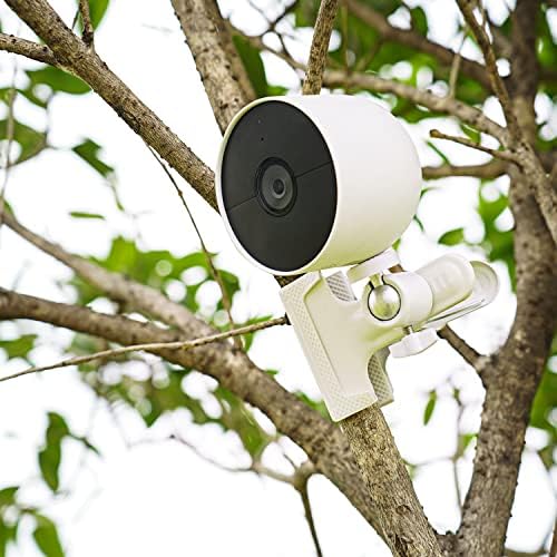 2 Пакувајте Флексибилно прицврстување за прицврстување за Google Nest Cam, држач за метал клип за да ја прикачите вашата камера