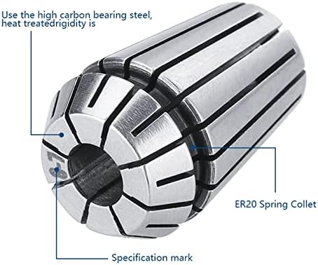 НЕШО Пролет Колет ЕР11 Колет Чак 1-7мм Рутер Пролет Чак За Гравирање Машина Мелење Струг Држач 1 парчиња