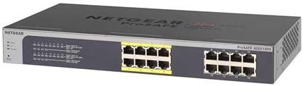 Netgear JGS516PE-100NAS PROSAFE PLUS JGS516PE Ethernet Switch 16 порти-8 x POE-8 x RJ-45-10/100/1000Base-T-работна површина