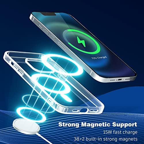 Јололанд Магнетна Кутија за Iphone14 Pro Телефон Случај Компатибилен Со MagSafe И Повеќето Безжични Полначи +Светлина &засилувач;