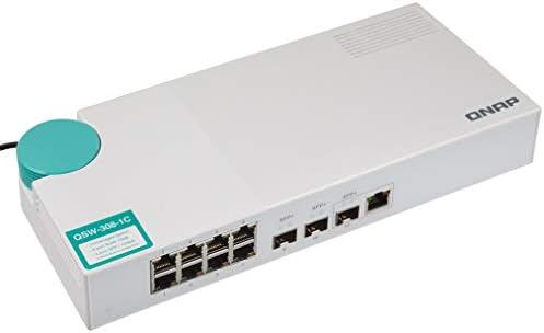 QNAP QSW-308-1C 10GBE Switch, со 3-порта 10G SFP+ и 8-порта Gigabit нереагиран прекинувач