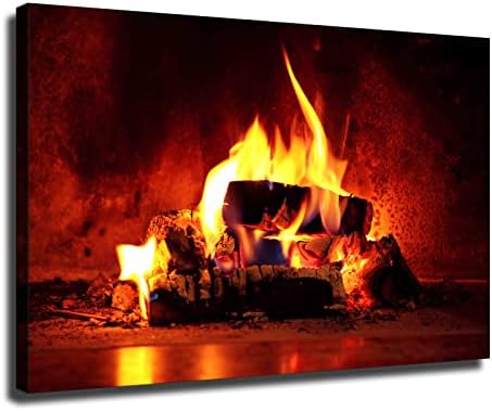 Уметноста платно сликарство Зимски камин оган запален оган морски постер уметност може да се обеси за домашна спална соба дневна