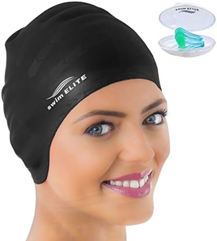 Капа за пливање со силикони за долга коса, капа за пливање за жени долга коса, флексибилно капаче за возрасни, капаче за водоотпорно капење