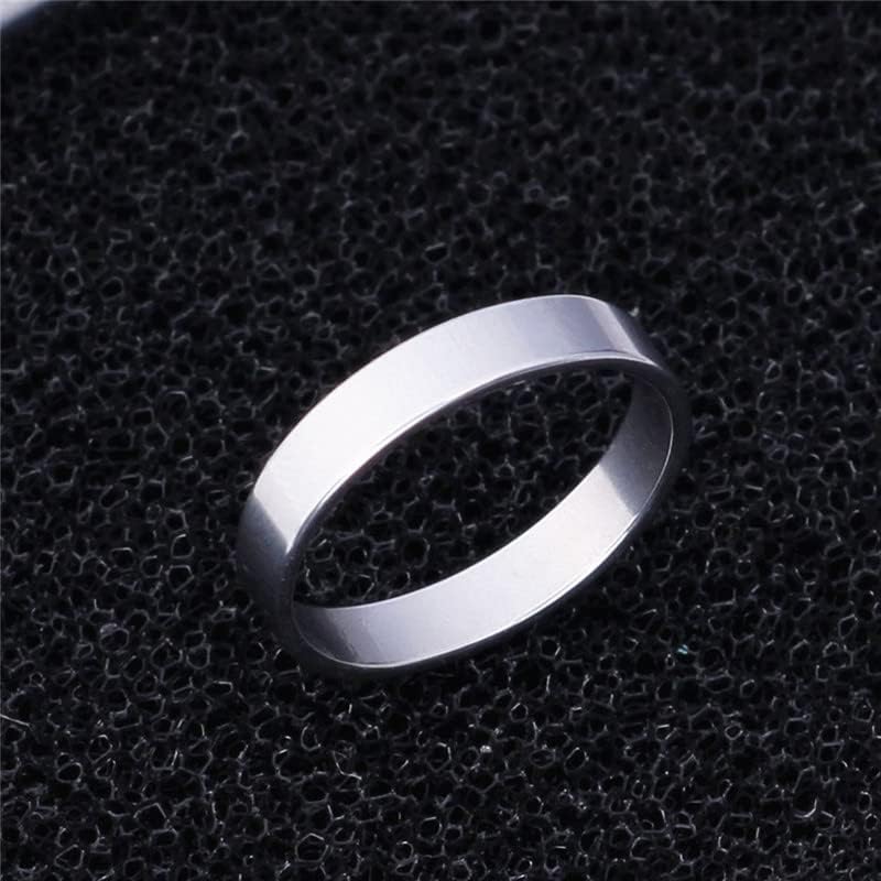 Колезо 316L 4мм ringsвони мал бенд прстен за мажи и жена модна сребрена опашка прстен-80210
