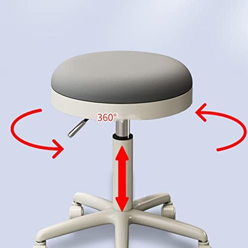 ЕСГТ професионална столче за седло со тркала Ергономска вртење со 5 тркала продавница столче вртење на вртење на столче за изготвување