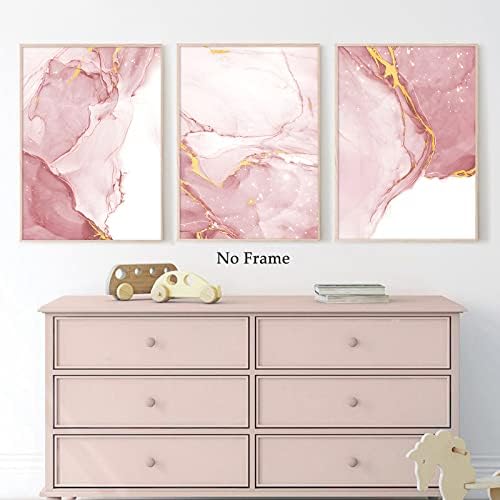 Пинк мермерна wallидна уметност розова и златна слика модерна мермерна wallидна уметност розови апстрактни слики злато фолија