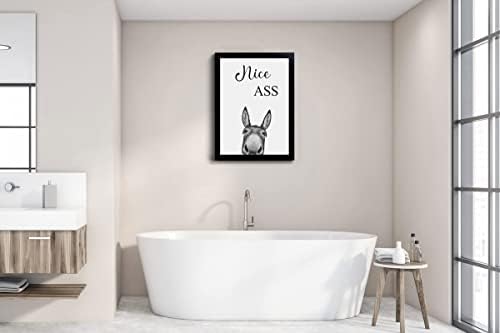 Магаре животински отпечатоци од тоалетна соба украс - убав задник цитати знак за бања, смешни знаци за бања, знаци за бања, смешна