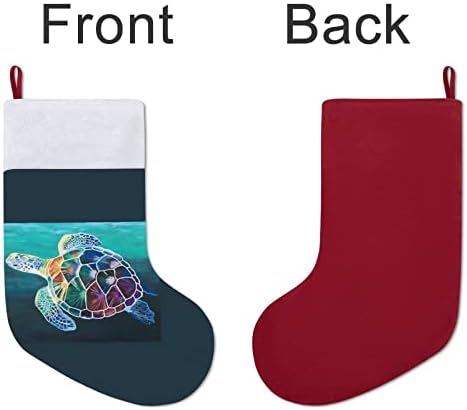 Морска желка слика Божиќ виси чорапи за порибување за Божиќно дрво за одмор дома