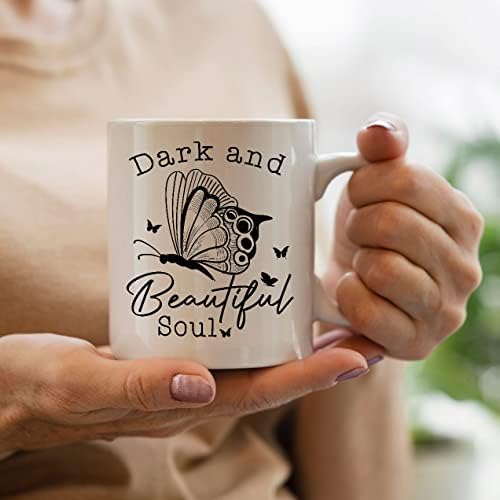 Генерички готски кригла кафе-темни и убава душа чаши-смрт посакувам молец црн керамика 11oz чај какао пријатна чаша-халовеин декор-готски