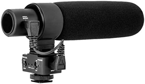 Дигитален NC Advanced Super Cardioid Microphone компатибилен со Sony Cyber-Shot DSC-RX10 II со мртва мачка за ветер на мачки