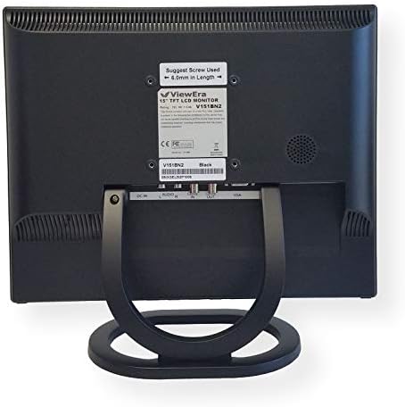 Viewera v151bn2 TFT-LCD 15 Безбедносен монитор со вградени звучници, 1024 x 768 максимална резолуција, 16,2 милиони бои, црно