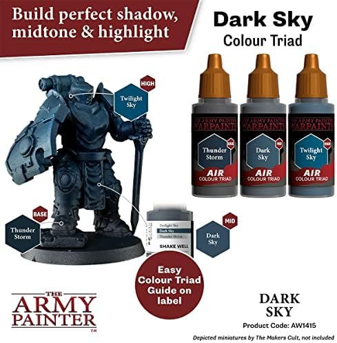 Армискиот сликар Warpaint Air Dark Sky - акрилна нетоксична силно пигментирана вода заснована на вода за играње улоги на таблети,