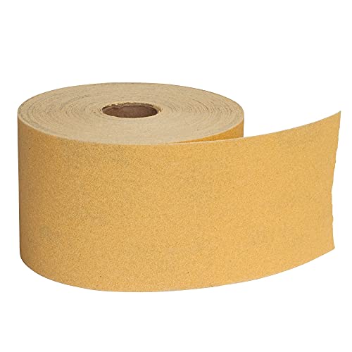 Нортон шкурка, златна резерва PSA пескава хартија ролна, P320 Екстра фино решетка песочна хартија, 25 јарди, пакет од 1 ролни
