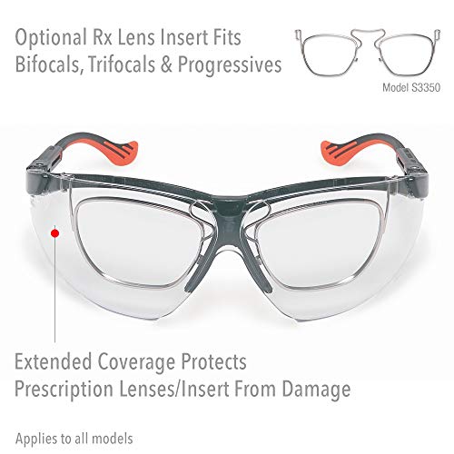 Uvex од Honeywell Genesis XC Безбедносни очила, црна рамка со SCT-рефлектирајте 50 леќи и ултра-дура Анти-крик тврд костр