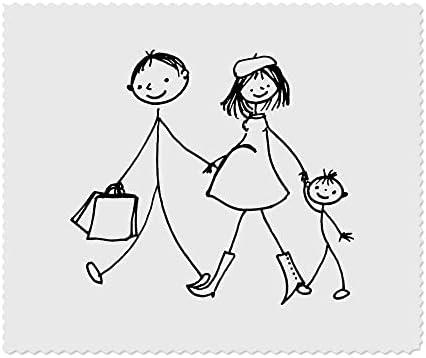 Семејство Azeeda 2 x 'Семејство и бремена мајка' Микрофибер леќи/чаши за чистење крпи