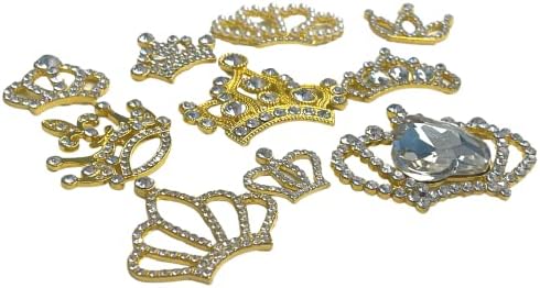 Сосема заслепена кристална ринестова круна со рамни украси - | Додаток за DIY занаети и проекти | Изработка на накит | Одделение А+ камења